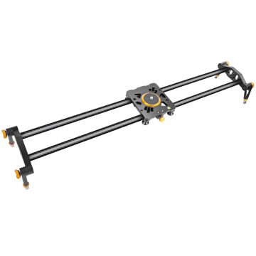 Sistema di scorrimento della fotocamera professionale con treppiede in fibra di carbonio e stabilizzatore di cuscinetti liscio