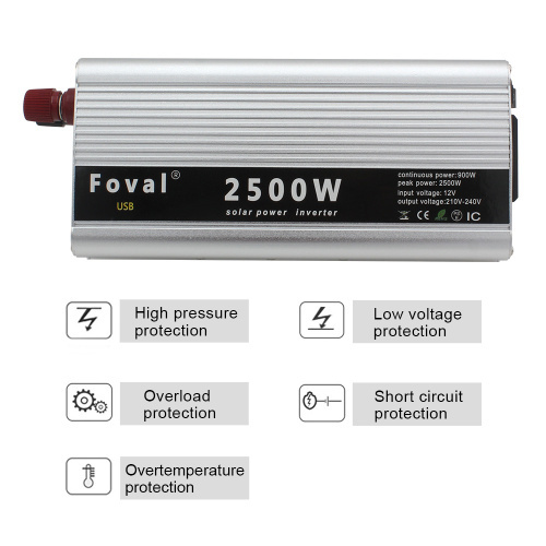 2500W outing/Home Modified Sine Wave12V to220V Solar car power inverterAuto Inverter dual usb port and Cigarette Lighter Plug