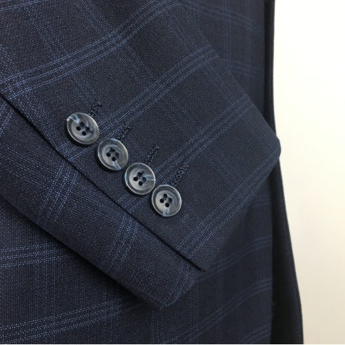Men's Royal Blue Plaid Suit