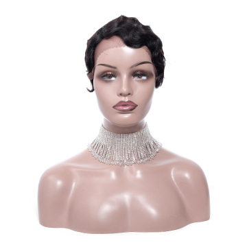 Tuneful Hot Selling Human Hair 005 Water Wave Short Bob Lace Front Wig Remy Hair Highlight Grade Pre Plucked Unprocessed 8 Inch