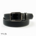 Women's Black PU Belt Denim Match Essential