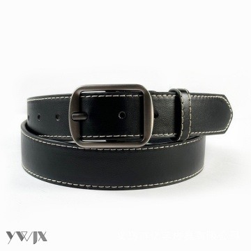 Women's Black PU Belt Denim Match Essential
