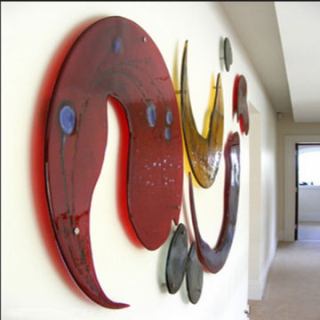 stained antique decorative colored glass sculpture wall art