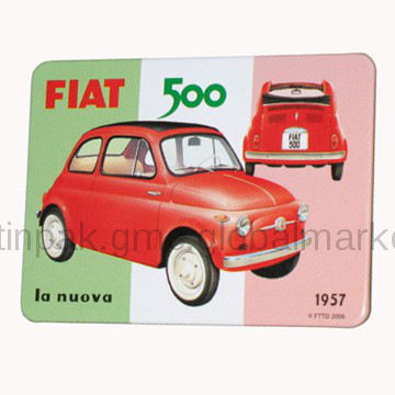 Rectangular card shape refrigerator magnet