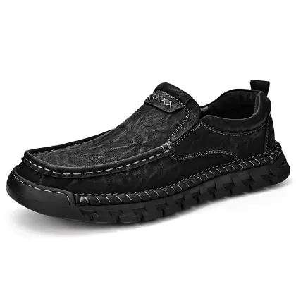 Custom LOGO Leather Loafers for Men - Factory Supply 4 Season Driving Shoes