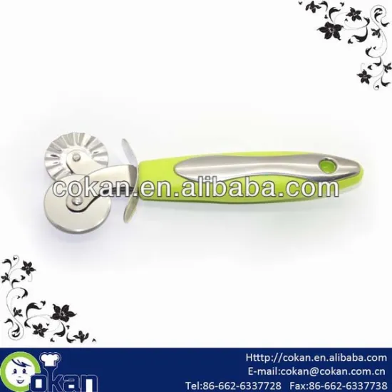 Food grade stainless steel double wheel pizza cutter CK-3066-3