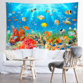 Aquatic plush decorative tapestry