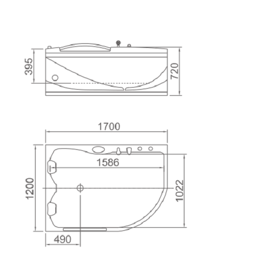 2 Person Best Acrylic Whirlpoo Bathtub