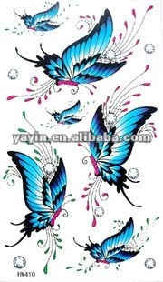 Beautiful Butterfly Tattoo Sticker