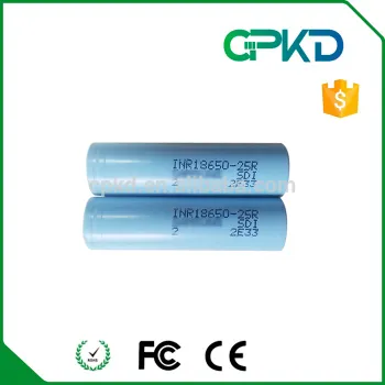battery factory 3.6V 18650 battery 2500mah INR18650 25R rechargeable cell