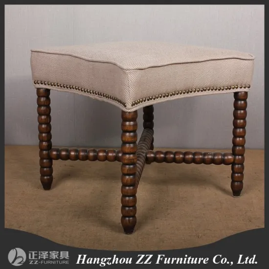 Upholstered ottoman stool for storage