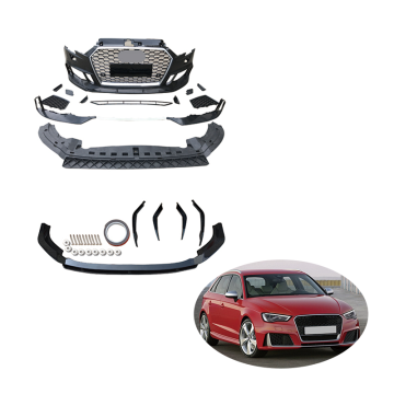 ABS Grille Latch Fog Lamp Case Front Lip for AUDI A3 2018 RS3 Style - Body Modification Accessories