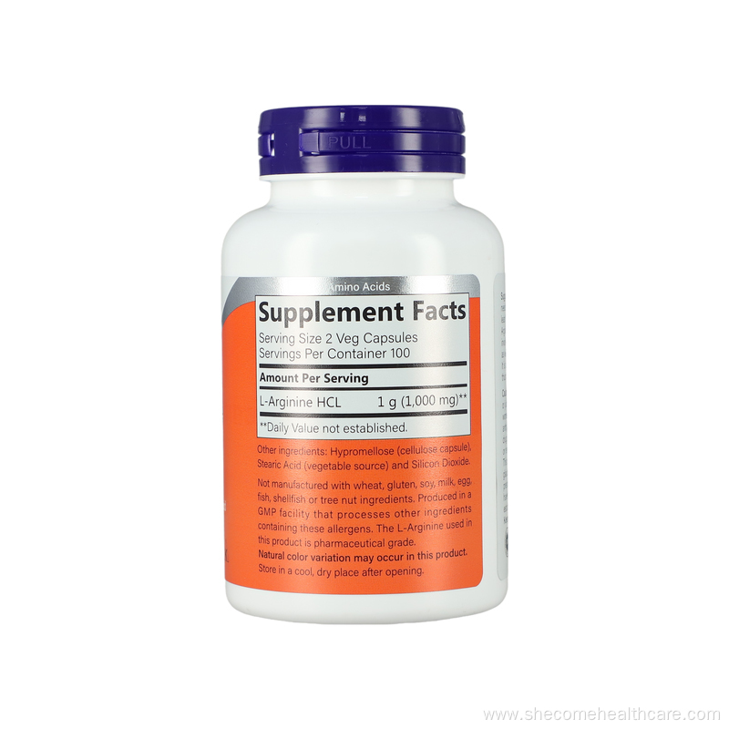 Nitric Oxide Precursor Amino Acid L-Arginine capsules