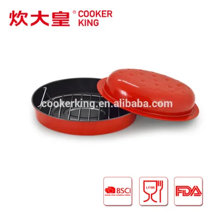 2016 carbon steel chicken roaster pan with rack chicken roaster