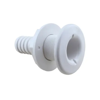 Marine Hardware Plastic Thru Hull Outlets 1" inch straight thru-hull fittings