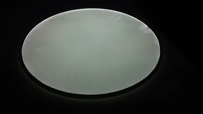 Round led panel laser dotting technology on PMMA plate