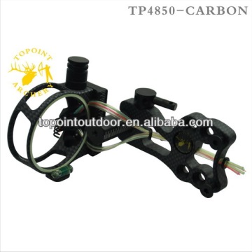 Tiro con arco topoint, mirini a 5 perni, TP4850-carbon, strumento meno design, machinetto in alluminio CNC, versione in carbonio