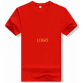 Semi personalizado logotipo homens manga curta t-shirt vermelho