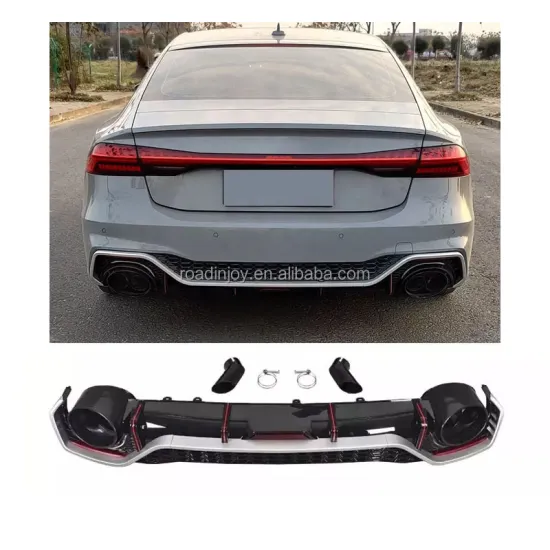 RS7 Rear Diffuser with Tail Pipe Gross Carbon Fiber for Audi A7/S7 2019-2022