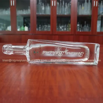 Wholesale Screw Top 50ML Spirits Bottle Square Bottle of Rum