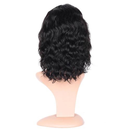 100% NATURAL VIRGIN REMY HUMAN HAIR WAVY LACE FRONT WIG