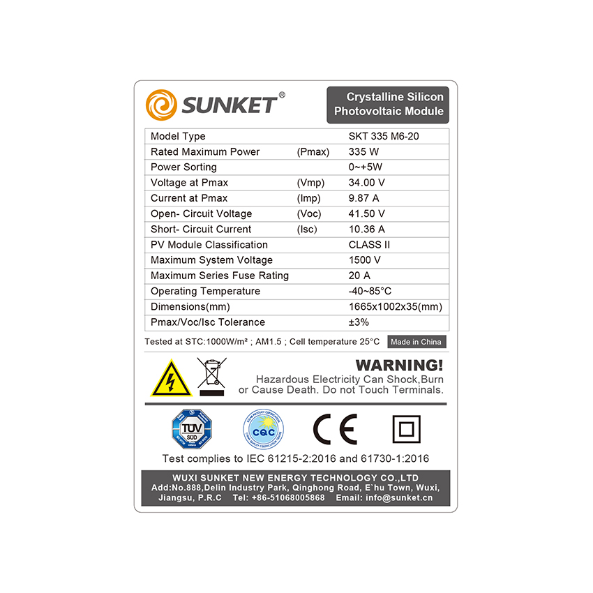 Monocrystalline Solar Panel 300W Sistem Panel Kuasa Solar