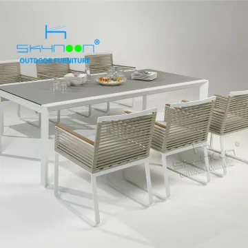 Wholesale Metal Furniture Outdoor Dining Table and Chairs Garden Sets