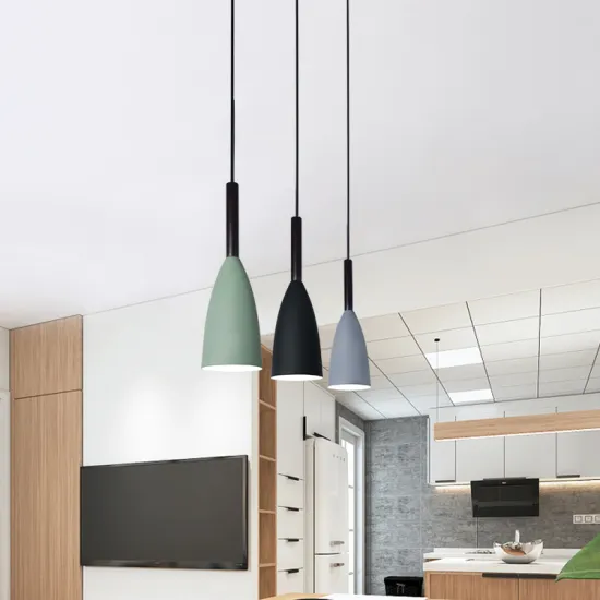 Modern Nordic Kitchen Long Pendant Chandelier Lamps for Creative Dining Room Lighting