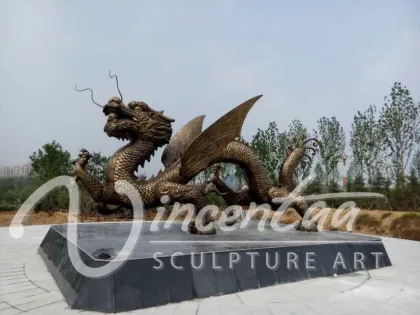 High quality metal dragon sculpture bronze dragon sculpture