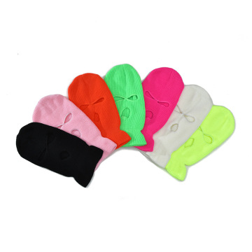 Masker Ski Rajutan Penutup Wajah Penuh 3 Lubang Luar Ruangan