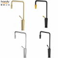 7-shaped brushed gold kitchen mixer faucet