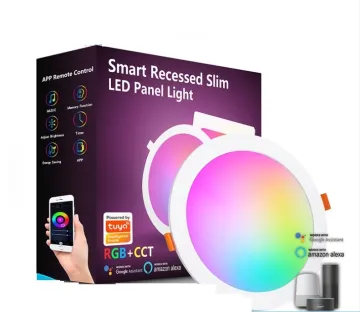 Smart Bluetooth Ceiling Light with Remote Control, Graffiti APP, Alexa Google Voice Compatible, 24W Ultra-Thin