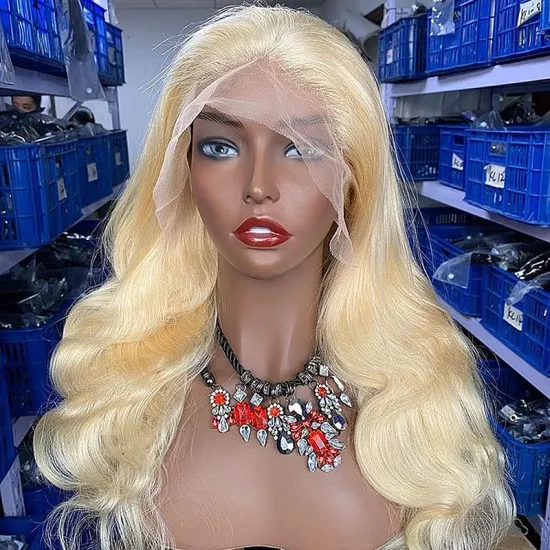 210 Density 613 Blonde Lace Front Wig Human Hair 30 inch Body Wave Lace Front Wig Transparent Lace Frontal Wigs For Black Women