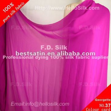 F.D.Dyed raw silk chiffon product