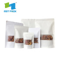 Stand Up Food Ziplock Plastic Kraft Paper Poss