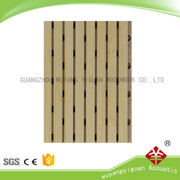 Decorative Walls And Ceilings Wooden Grooved Acoustic Panel