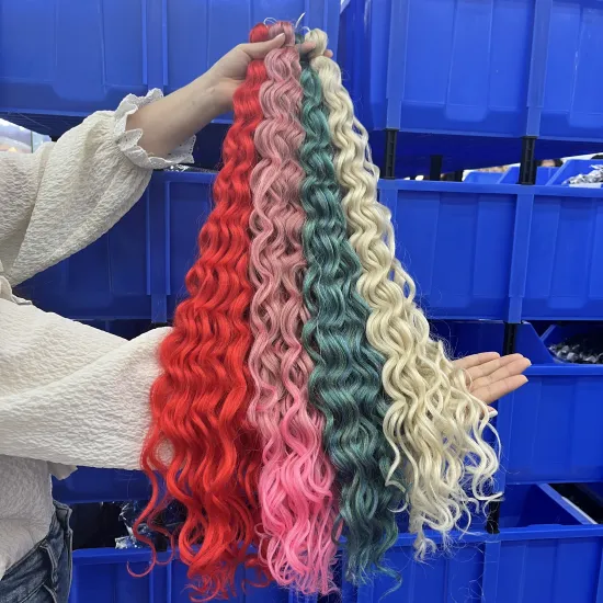 Ocean Wave Crochet Braid Hair: 18 Inch and 24 Inch Hawaii Curl Hairstyles with Natural Synthetic Braiding Hair