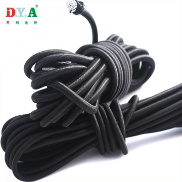 1mm/2mm/3mm/4mm/5mm preto/branco redondo cabo elástico de borracha de ligação corda