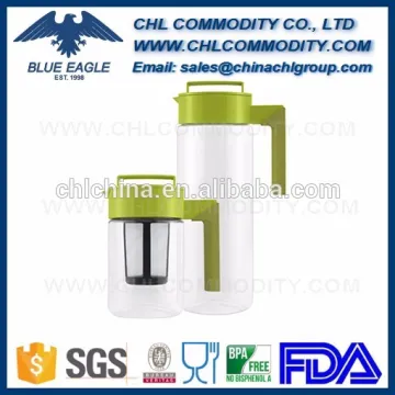 High borosilicate glass iced coffee glass pitcher with handle