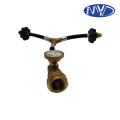 Brass Gas Line Splitter Adapter with Gauge
