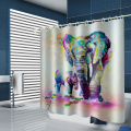 Elephant Waterproof Shower Curtain Painting Polyester Bathroom Decor