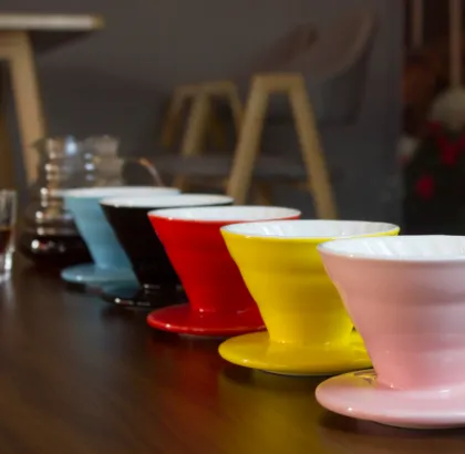 Pour over v60 filter cup coffee ceramic dripper