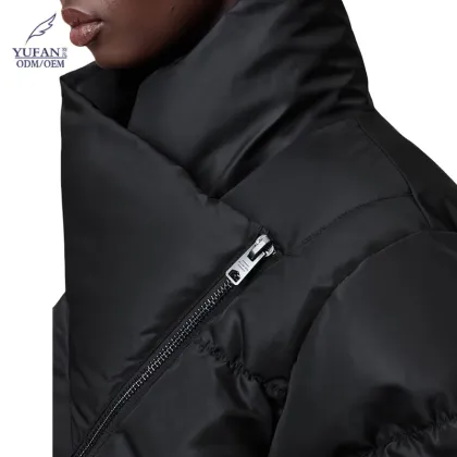 Yufan Super March OEM ODM Asymmetric Cropped Puffer Jacket