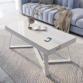  Marble dining desk Smart Coffee Side Table with USB Wireless Charger Manufactory