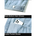 Giacca di jeans leggera stile semplice all'ingrosso personalizzata
