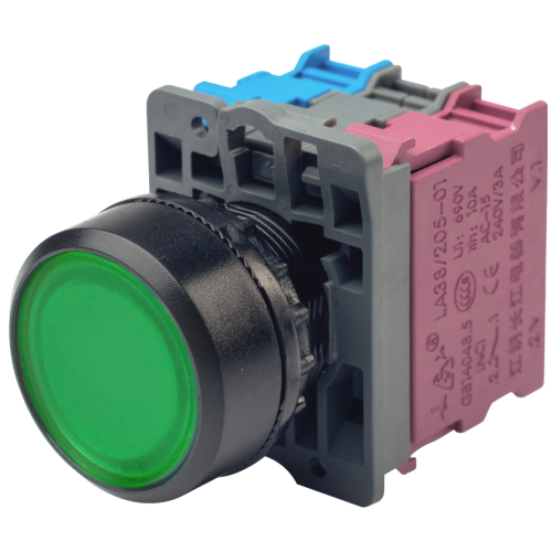 LA38-205 series 22mm Modular contacts Plastic Push Button