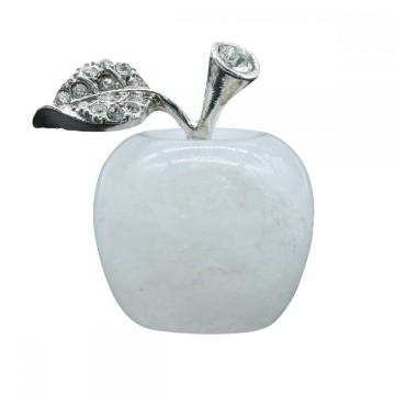Crystal 1.0Inch Carved Polished Gemstone Apple Crafts Home Decoration Gifts Mom Girlfriend