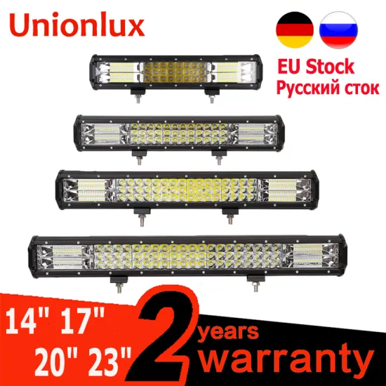 Unionlux 15/17/20/22 3Row Triple Row LED Light Bar Offroad LED Bar Combo for Truck SUV ATV 4x4 4WD Auto Driving Light