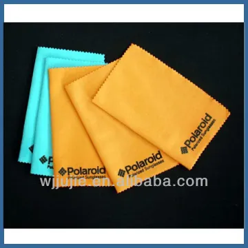 logo printed microfiber suede lens cleaning cloth