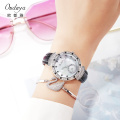 OUDUYA Elegante reloj de mujer con placa de color de lujo claro